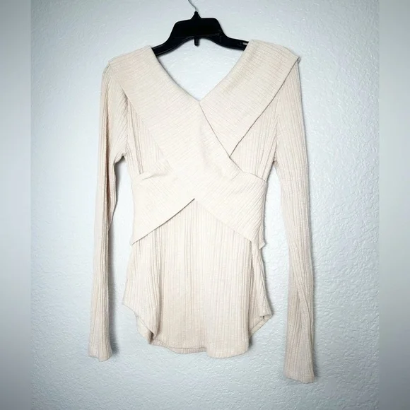 Doe & Rae Rib Cream Sweater - Picture 2 of 3